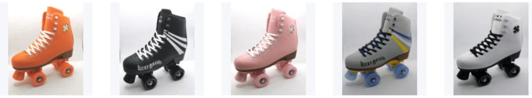 Hot Selling Adjustable 4 Flashing PU Wheels Roller Quad Ice Skates Shoes for Kids Adults