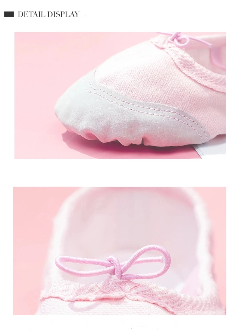 Children Ballet Slippers Soft Sole Professional Canvas Dance Training Shoes for Ballet