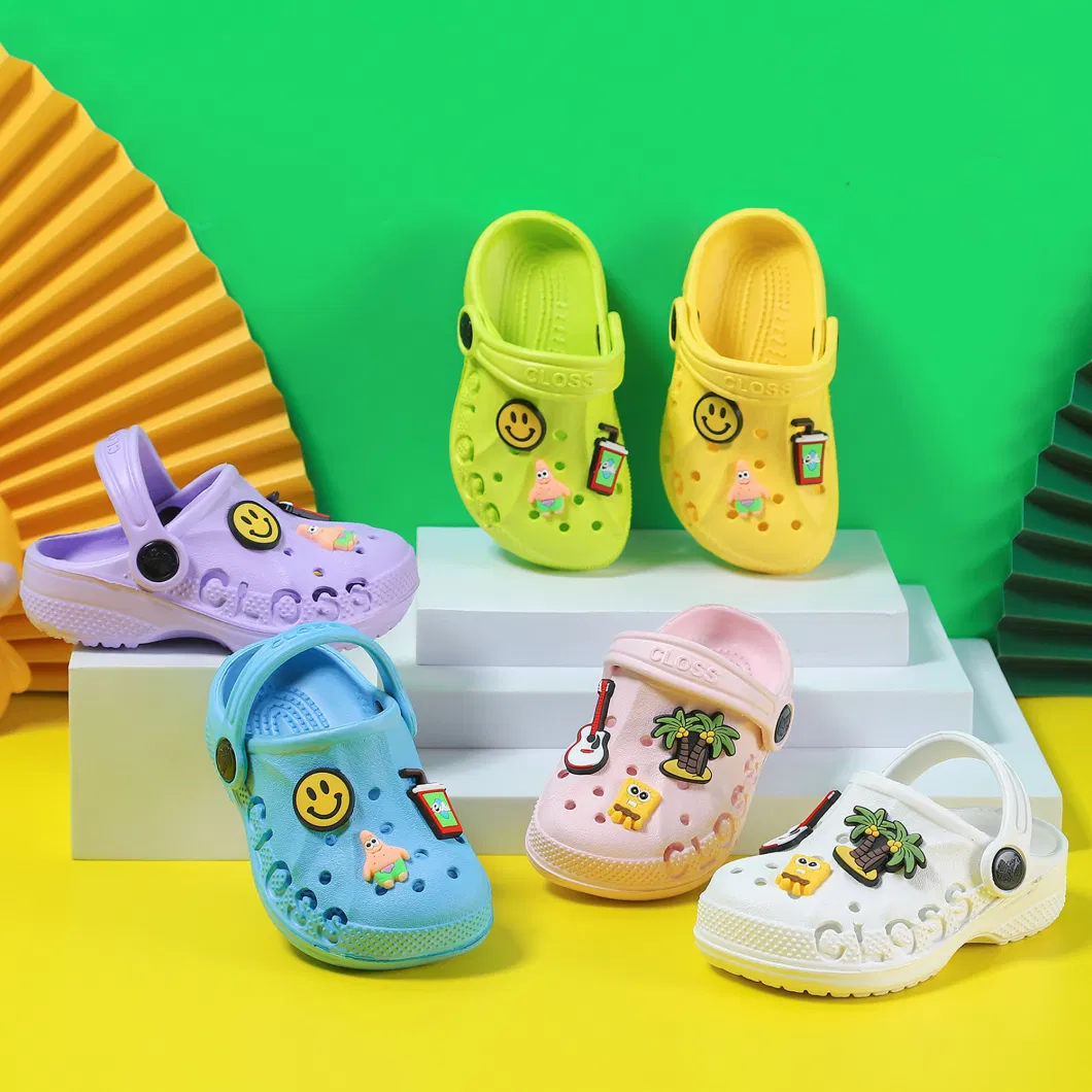 Waterproof Customized Durable Children Unisex Beach EVA Garden Clogs Cartoon Plastic Platform Cute Anti-Slip Garden Shoes
