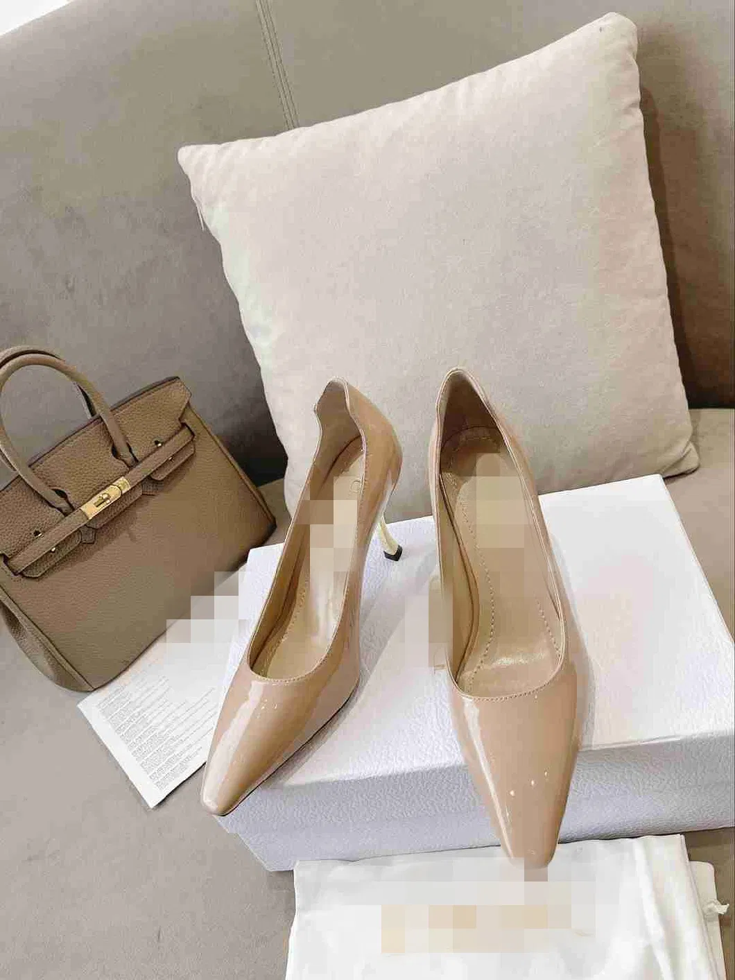 Luxury Wedding Women Shoes Pointed Toe Pearl Instep Belt Rhinestone Shoes for Wedding Elegant Girls Wedding Shoes